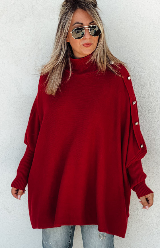 Burgundy ROMEO long pullover