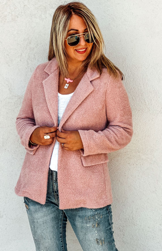 Veste DINA rose poudré