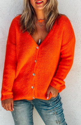 Orange LEON cardigan