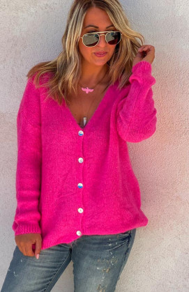 Fuchsia LEON cardigan