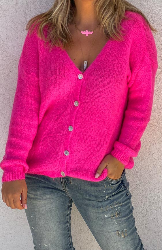 Fuchsia LEON cardigan