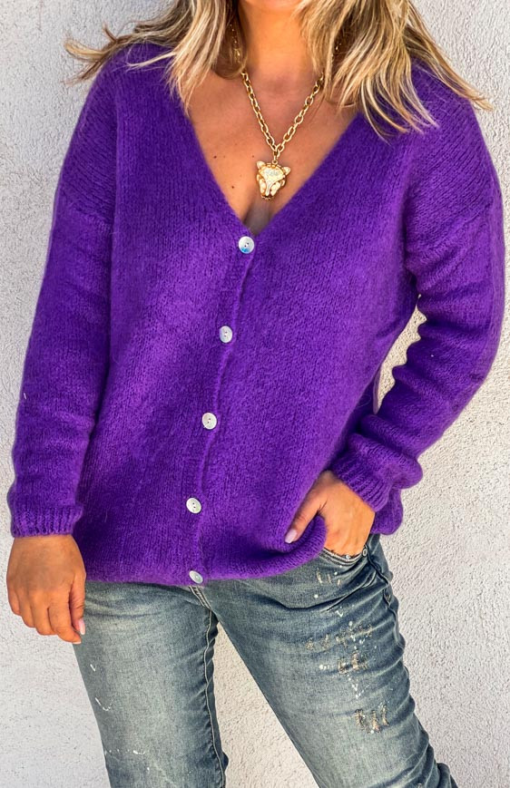 Purple LEON cardigan