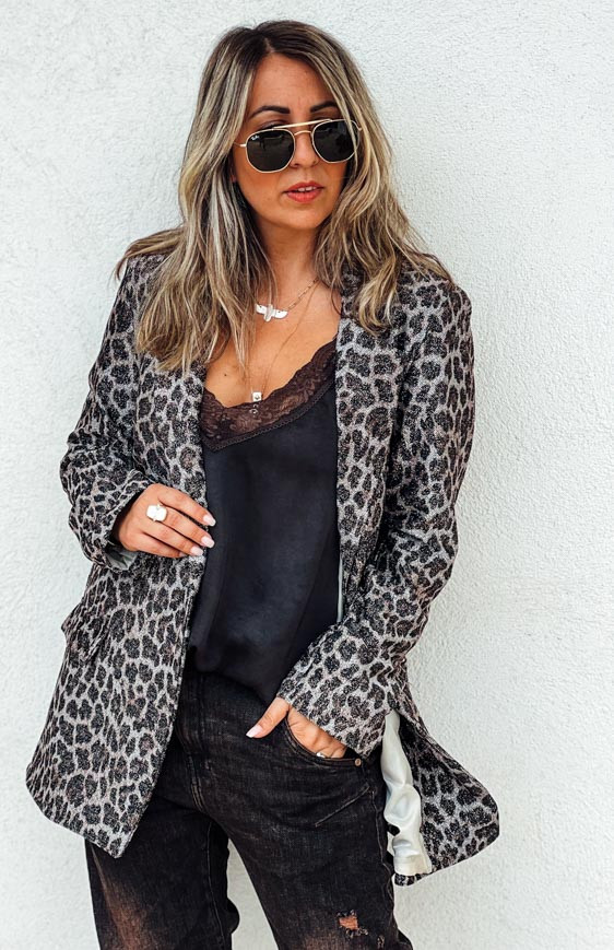 FRANCK leopard blazer