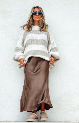 Marron glacé ADELINE long skirt