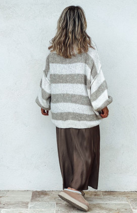 LUDO long sweater taupe