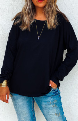 Black FLAKE long-sleeved...