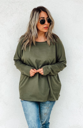 Khaki FLAKE long-sleeved t-shirt