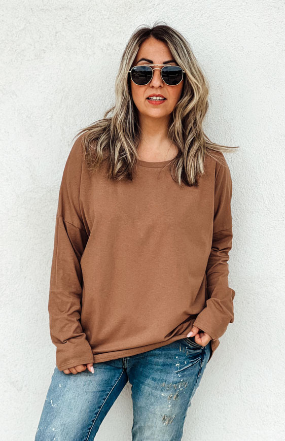 Camel FLAKE long-sleeved t-shirt