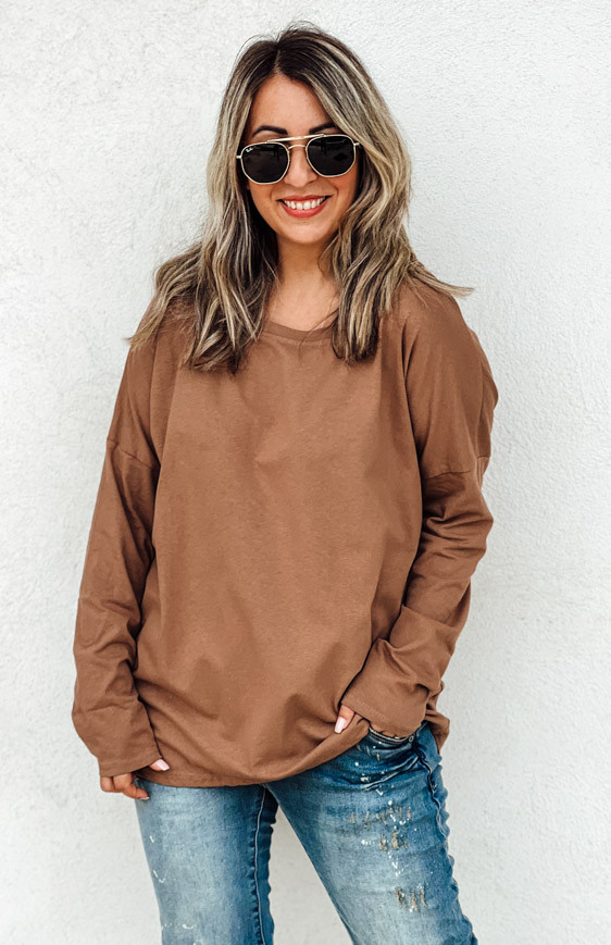 Camel FLAKE long-sleeved t-shirt