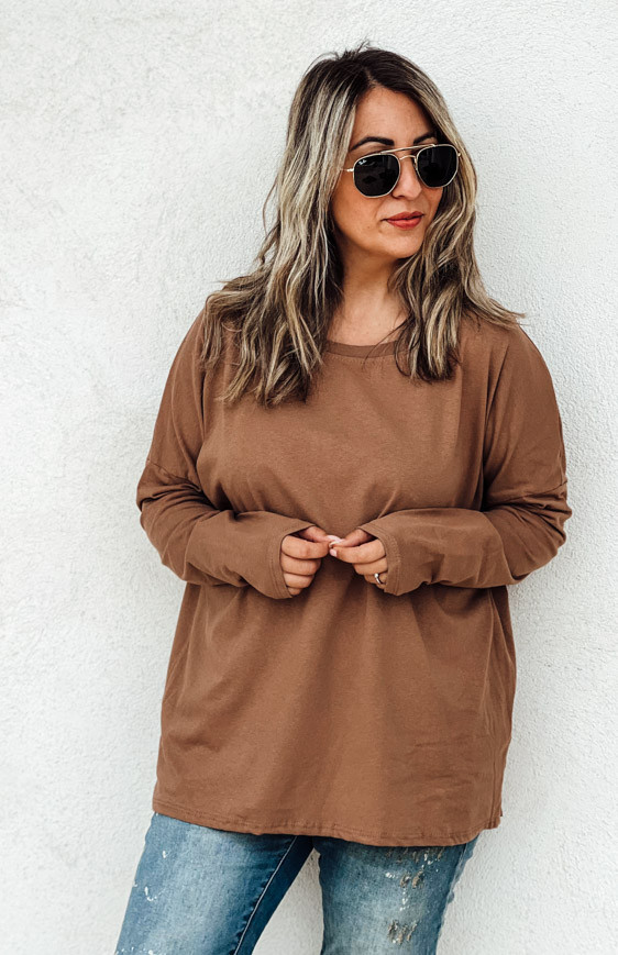 Camel FLAKE long-sleeved t-shirt