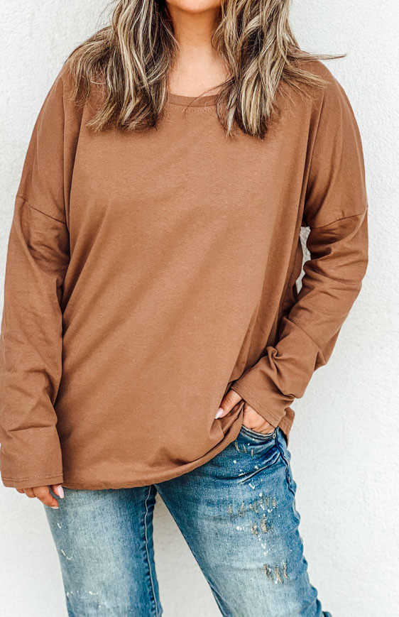 Camel FLAKE long-sleeved t-shirt