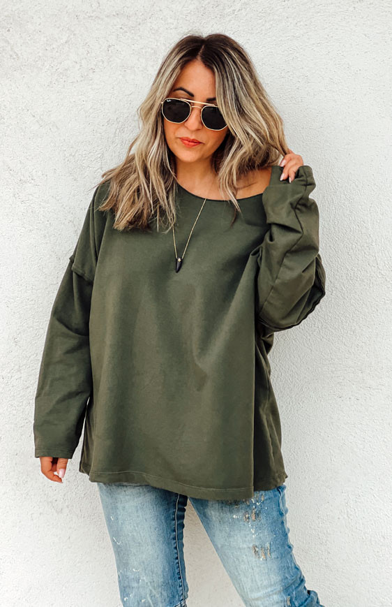 Khaki LIAM sweatshirt