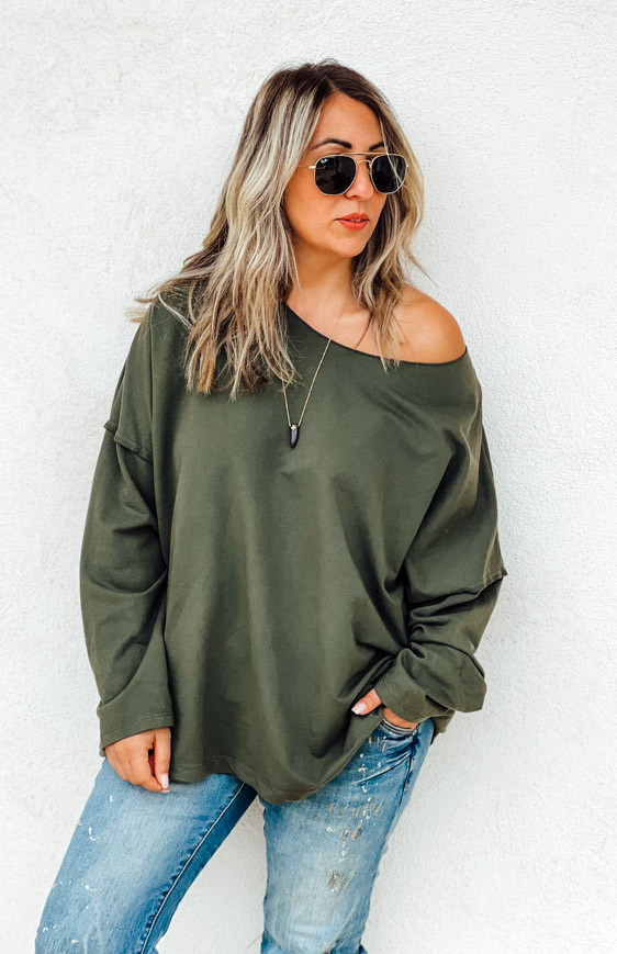 Khaki LIAM sweatshirt