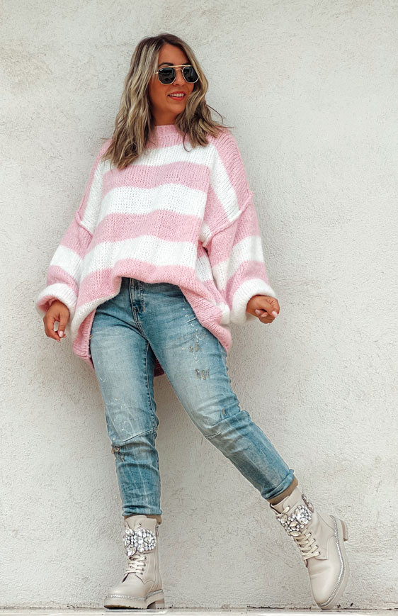 LUDO long sweater light pink