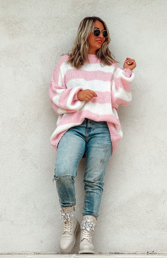 LUDO long sweater light pink