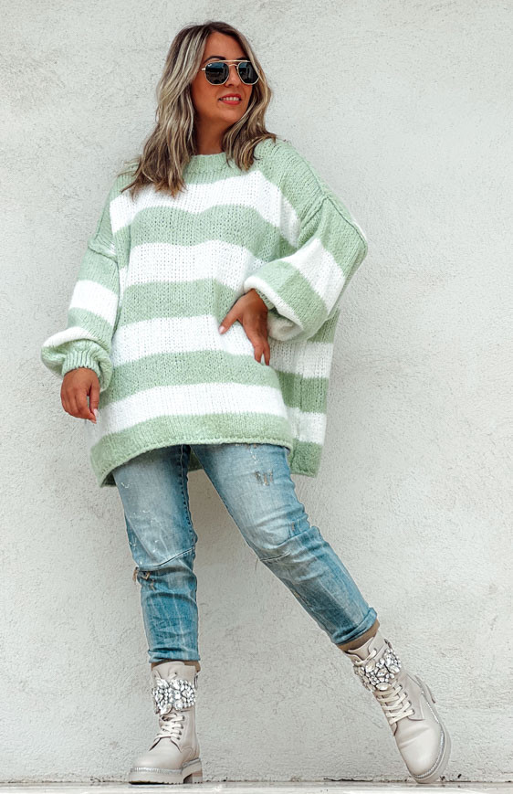 LUDO long sweater light green