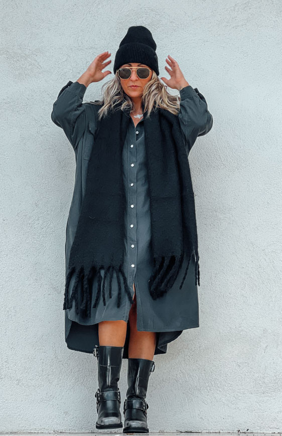 Dark grey JESSICA long dress