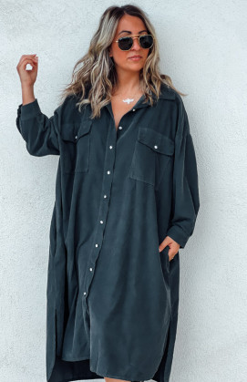 Robe JESSICA longue gris foncé