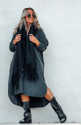 Robe JESSICA longue gris foncé