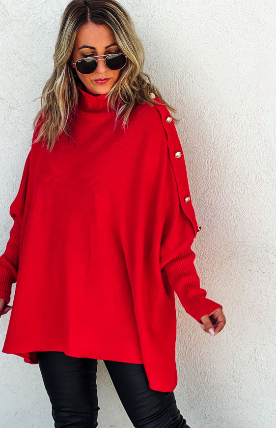 Pull ROMEO long rouge