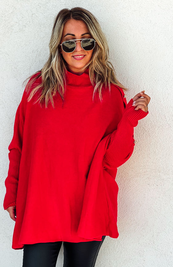 Pull ROMEO long rouge