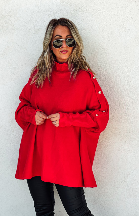 Pull ROMEO long rouge