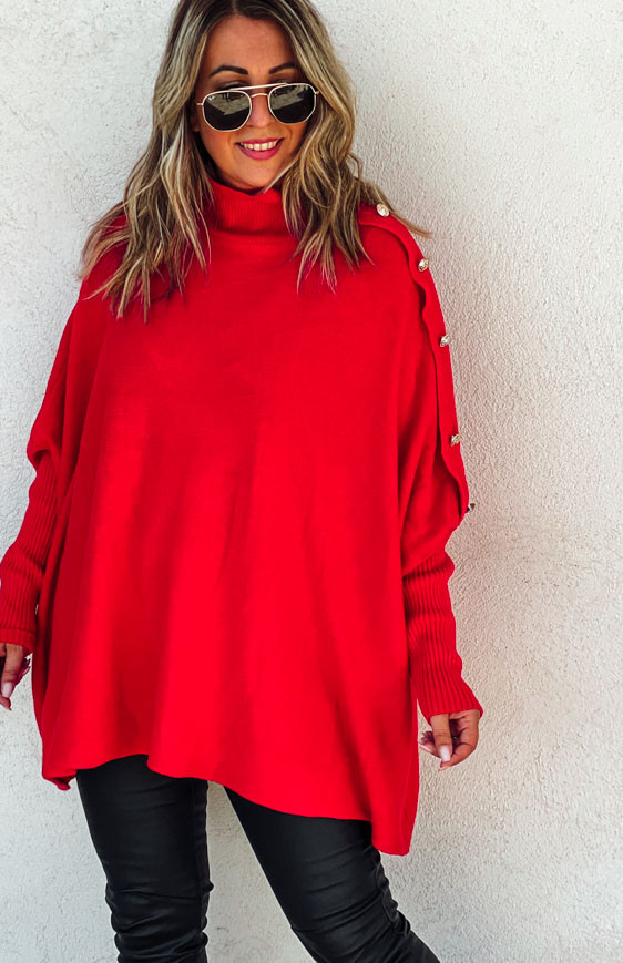 Pull ROMEO long rouge