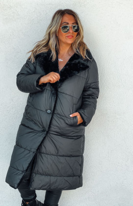 BRITANIE long black down jacket