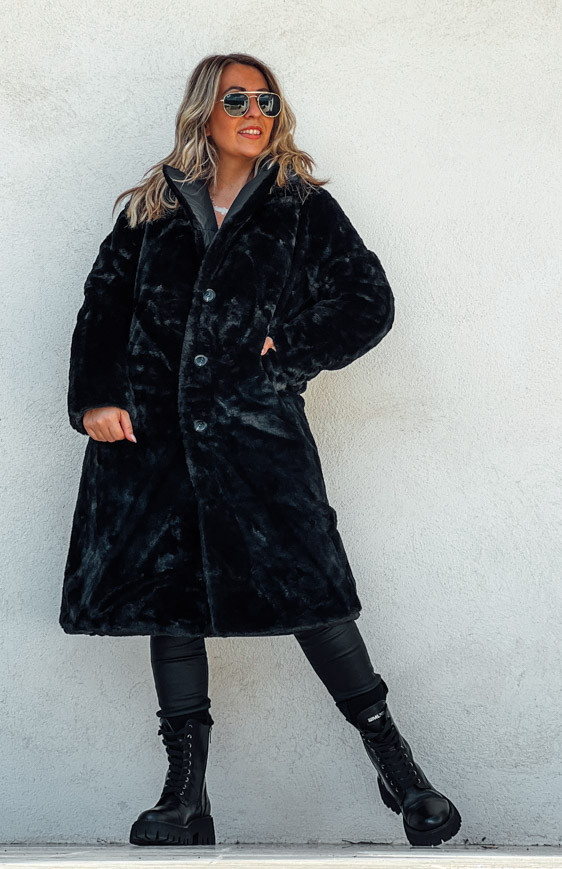 BRITANIE long black down jacket