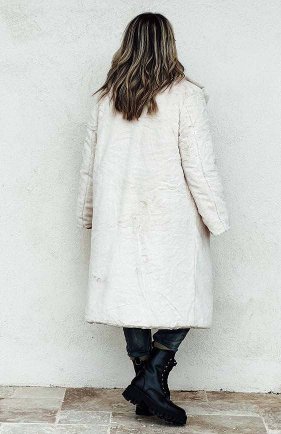 BRITANIE long cream down jacket