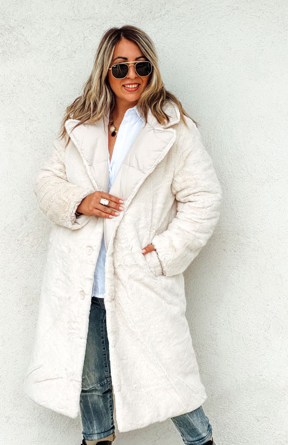 BRITANIE long cream down jacket