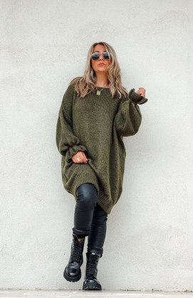 Khaki DOLLY long pullover