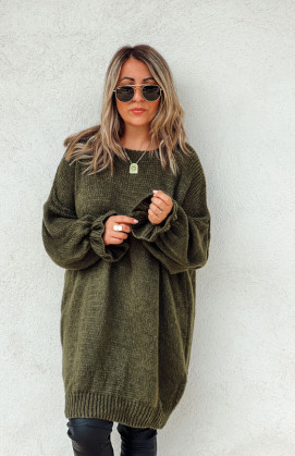 Khaki DOLLY long pullover