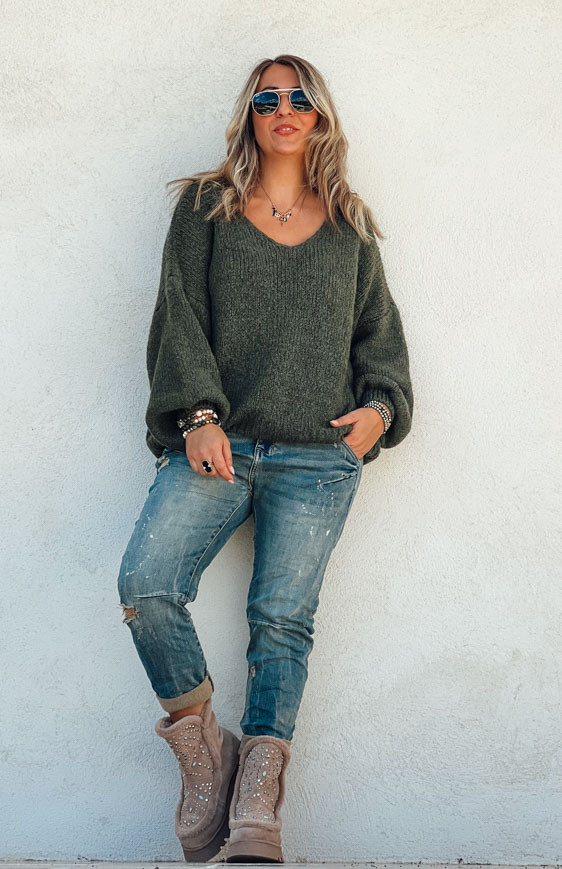 Green AUGUST Sweater