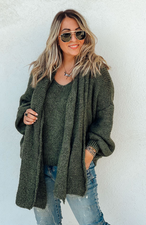 Green AUGUST Sweater