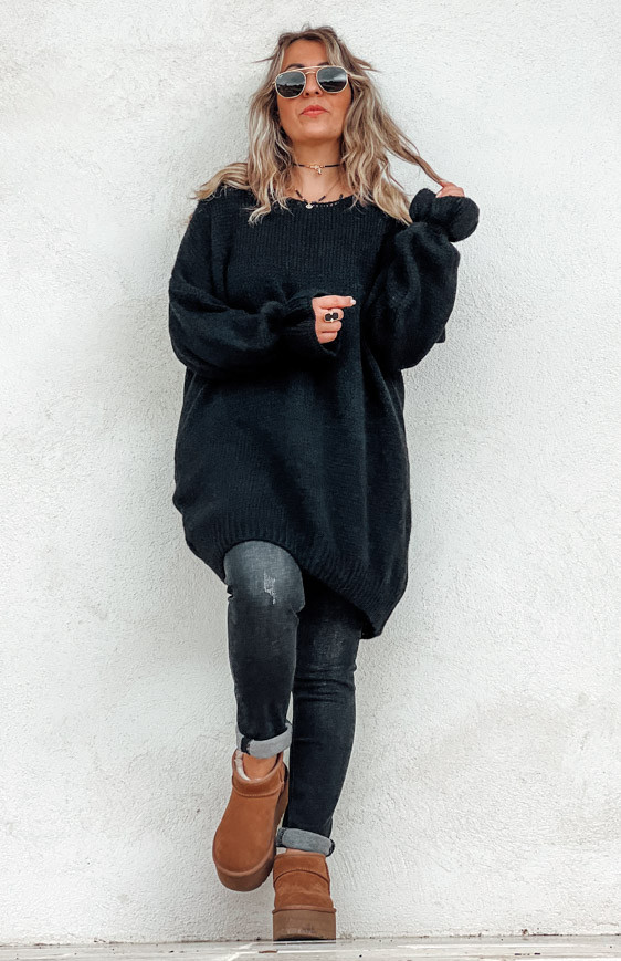 Black DOLLY long pullover