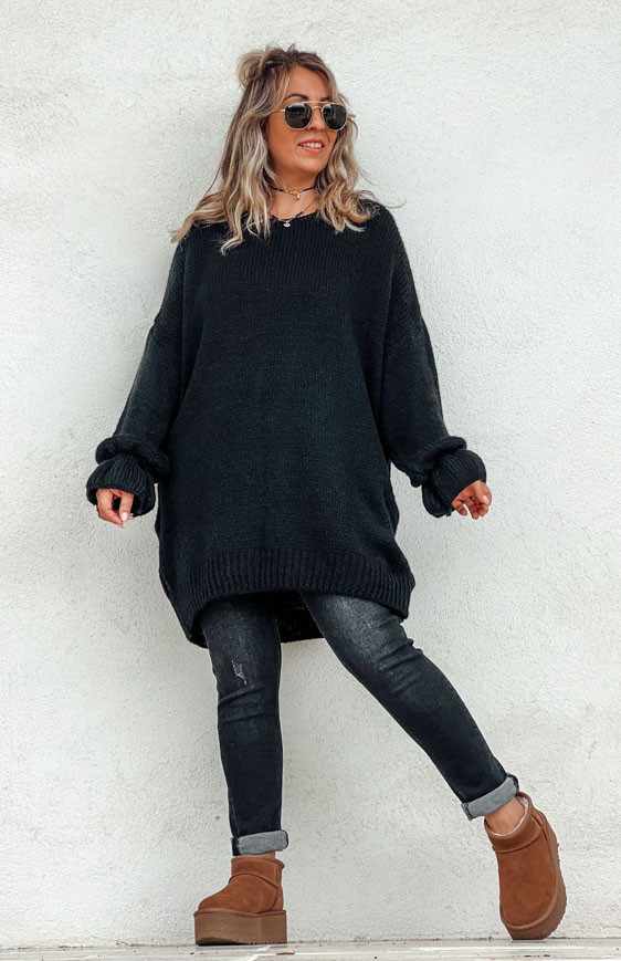 Black DOLLY long pullover