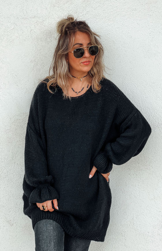 Black DOLLY long pullover