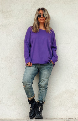 Purple FLAKE long-sleeved t-shirt