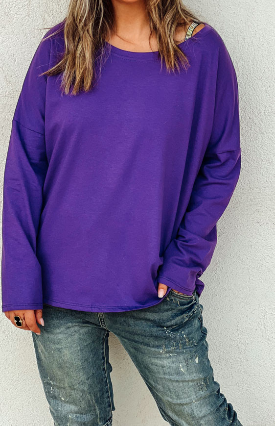 Purple FLAKE long-sleeved t-shirt