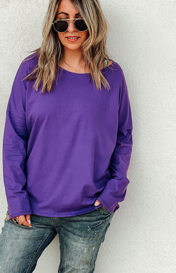 Purple FLAKE long-sleeved t-shirt