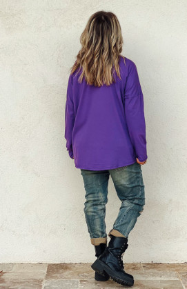 Purple FLAKE long-sleeved t-shirt