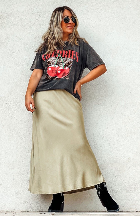 Gold ADELINE long skirt