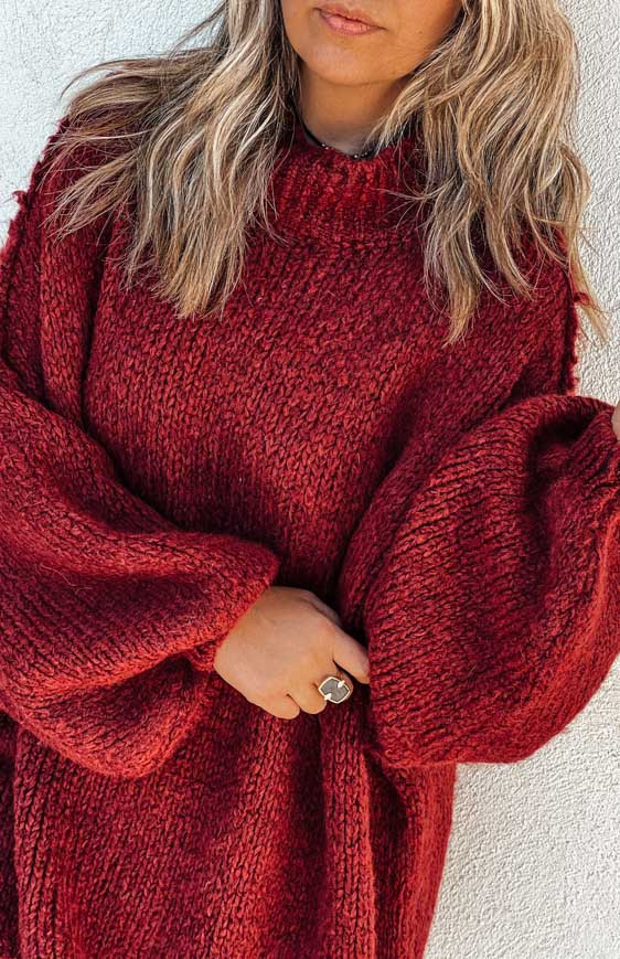 Burgundy AMARO pullover