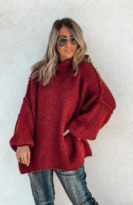 Burgundy AMARO pullover