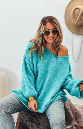 Turquoise ELISEO pullover