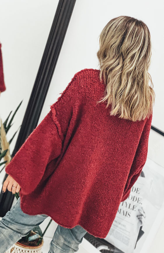 Burgundy ELISEO pullover