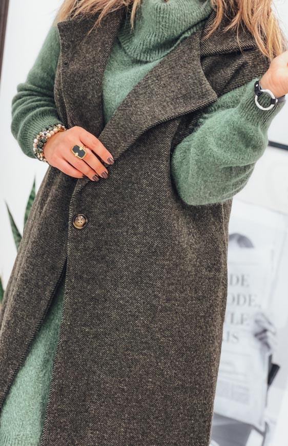 Khaki VENUSIA sleeveless coat