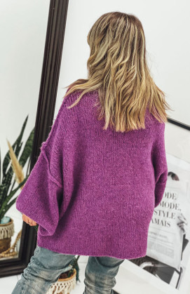 Eggplant AMARO pullover