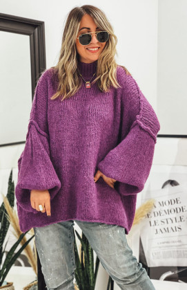 Eggplant AMARO pullover